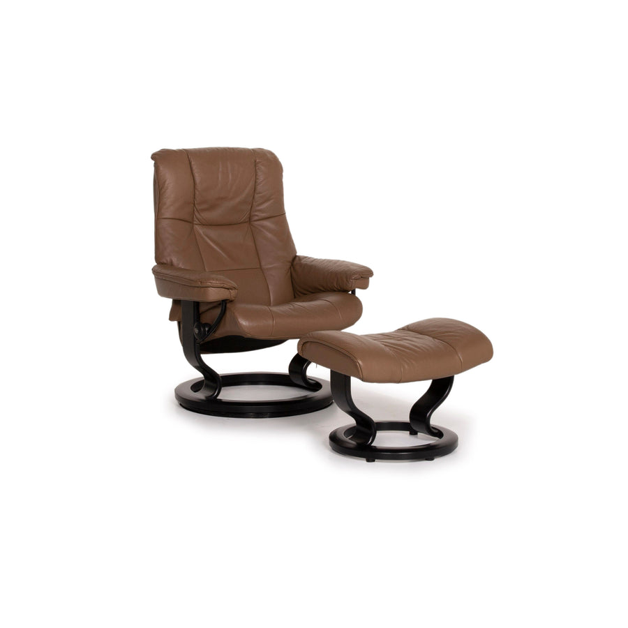 Stressless Mayfair Leather Armchair Brown Relaxation incl. Stool #15403
