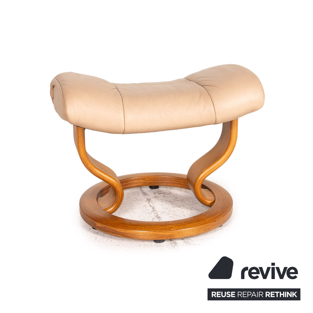 Stressless Mayfair Leder Sessel inkl. Hocker Beige Relaxfunktion Funktion Relaxsessel