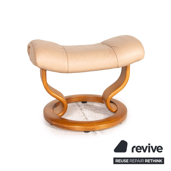Stressless Mayfair Leder Sessel inkl. Hocker Beige Relaxfunktion Funktion Relaxsessel