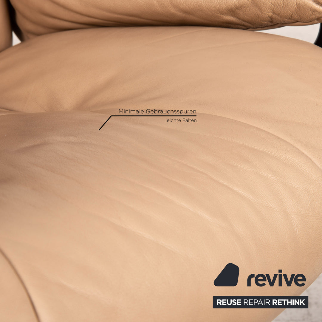 Stressless Mayfair Leder Sessel inkl. Hocker Beige Relaxfunktion Funktion Relaxsessel