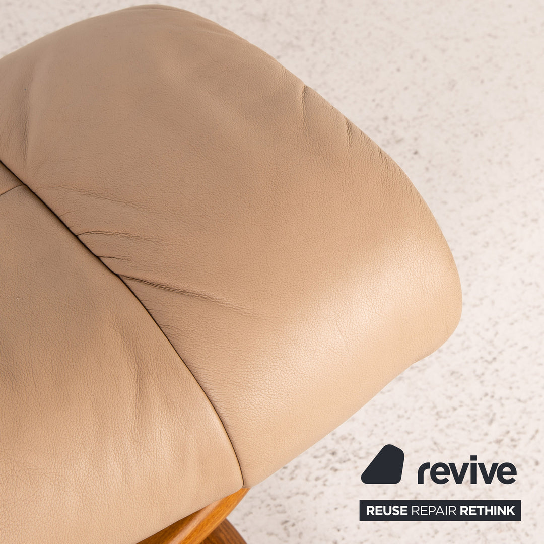 Stressless Mayfair Leder Sessel inkl. Hocker Beige Relaxfunktion Funktion Relaxsessel