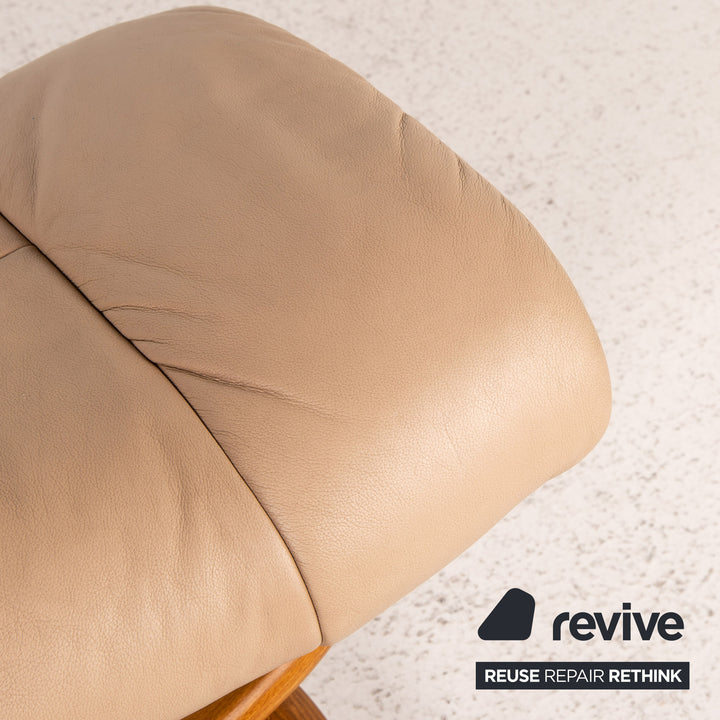 Stressless Mayfair Leder Sessel inkl. Hocker Beige Relaxfunktion Funktion Relaxsessel