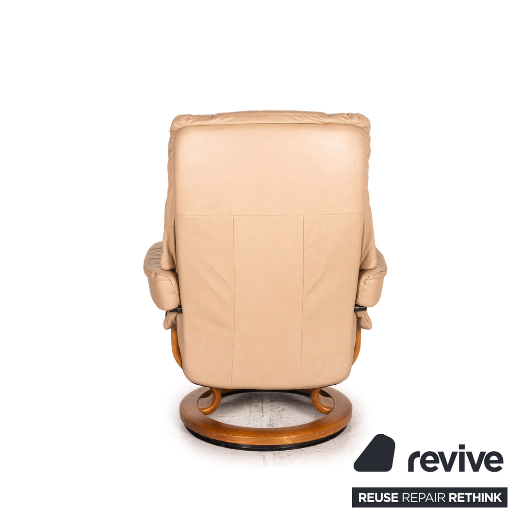 Stressless Mayfair Leder Sessel inkl. Hocker Beige Relaxfunktion Funktion Relaxsessel