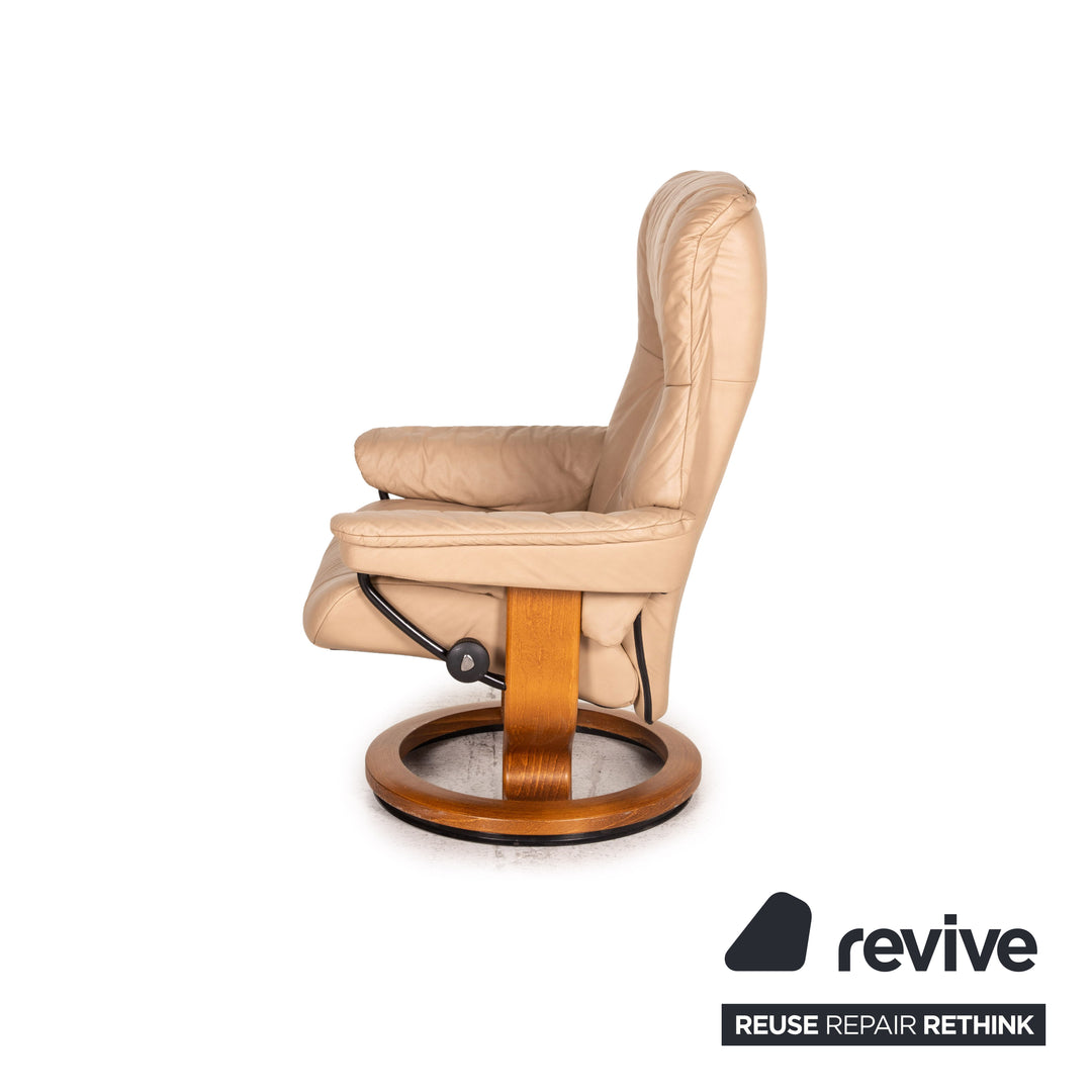 Stressless Mayfair Leder Sessel inkl. Hocker Beige Relaxfunktion Funktion Relaxsessel