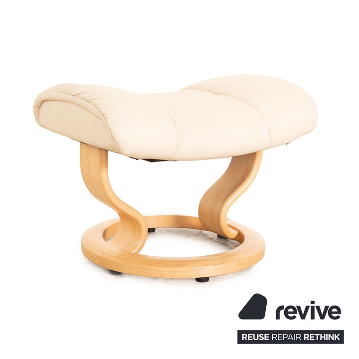 Stressless Mayfair Leder Sessel inkl. Hocker Creme Größe M