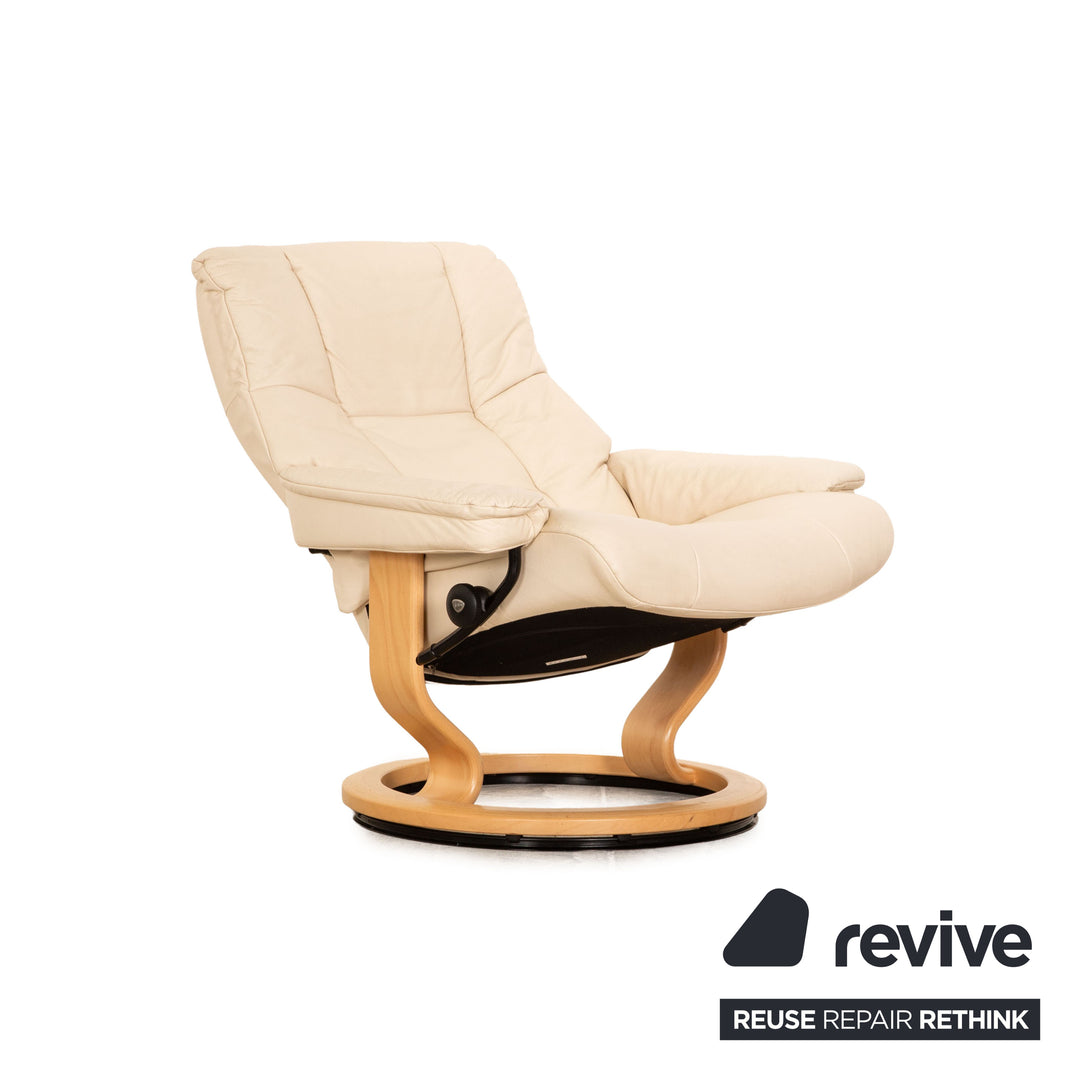 Stressless Mayfair Leder Sessel inkl. Hocker Creme Größe M