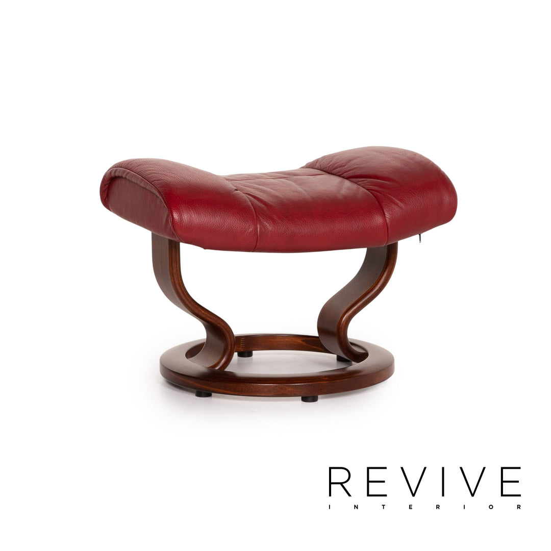 Stressless Mayfair leather armchair incl. footstool red relax function function relax armchair