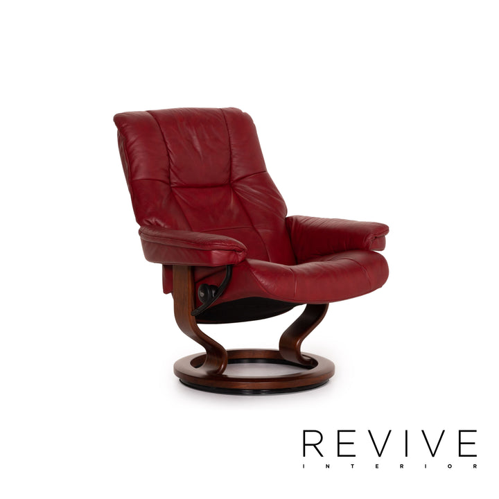 Stressless Mayfair Leder Sessel inkl. Hocker Rot Relaxfunktion Funktion Relaxsessel
