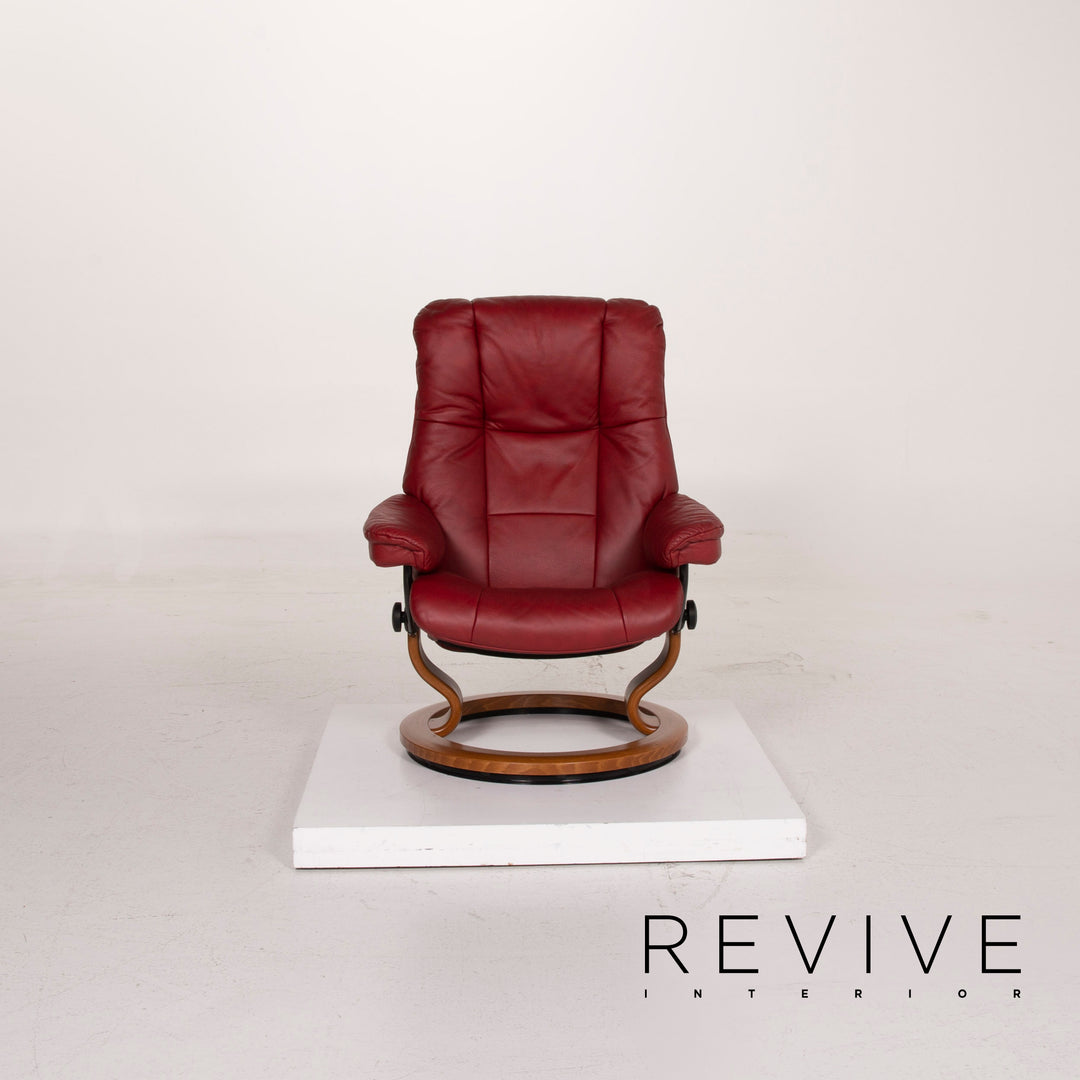 Stressless Mayfair Leder Sessel Rot inkl. Hocker Relaxfunktion #14692