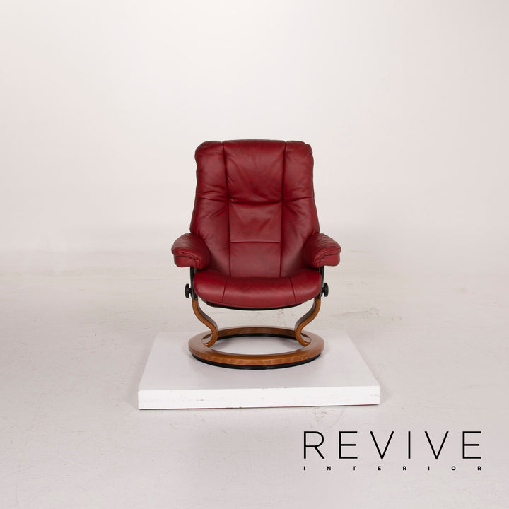 Stressless Mayfair Leder Sessel Rot inkl. Hocker Relaxfunktion #14692