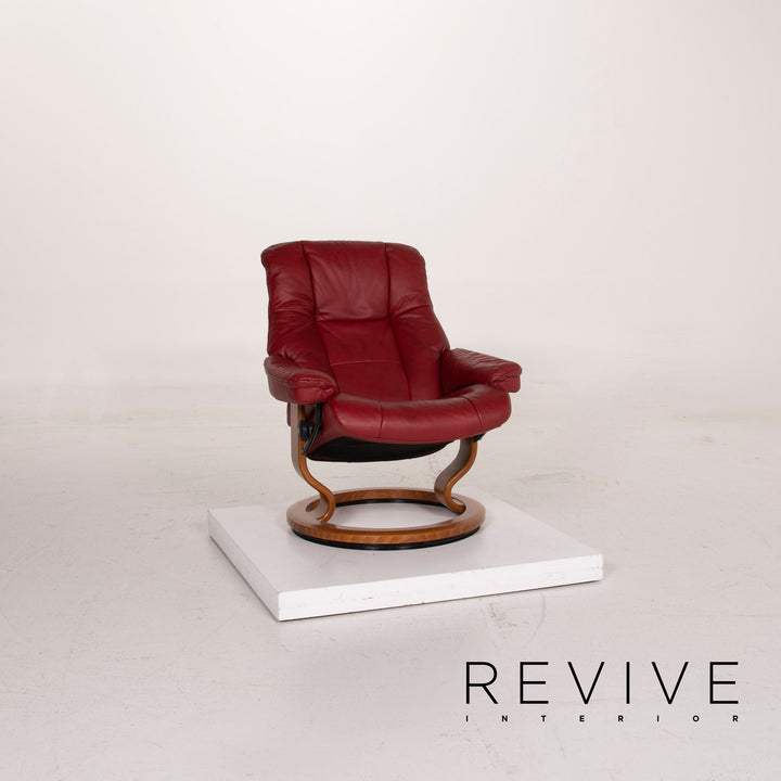 Stressless Mayfair Leder Sessel Rot inkl. Hocker Relaxfunktion #14692