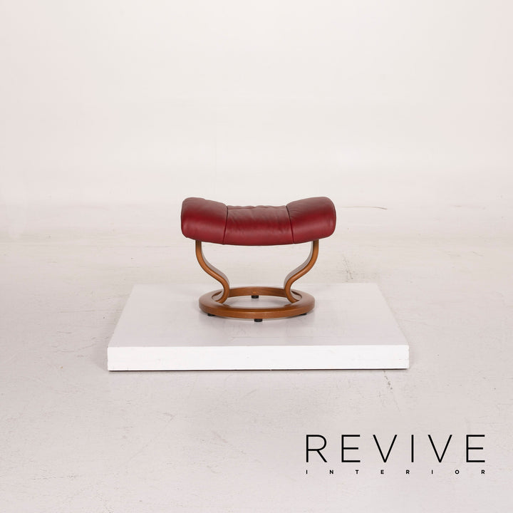 Stressless Mayfair Leder Sessel Rot inkl. Hocker Relaxfunktion #14692
