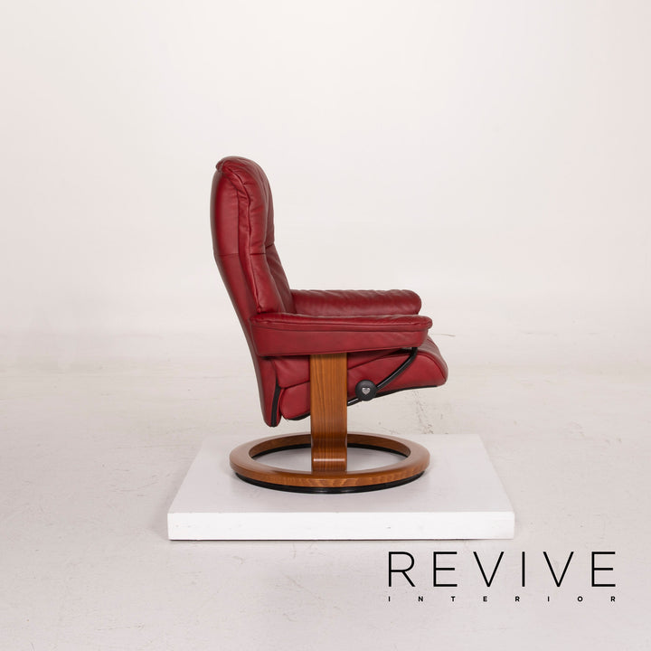 Stressless Mayfair Leder Sessel Rot inkl. Hocker Relaxfunktion #14692
