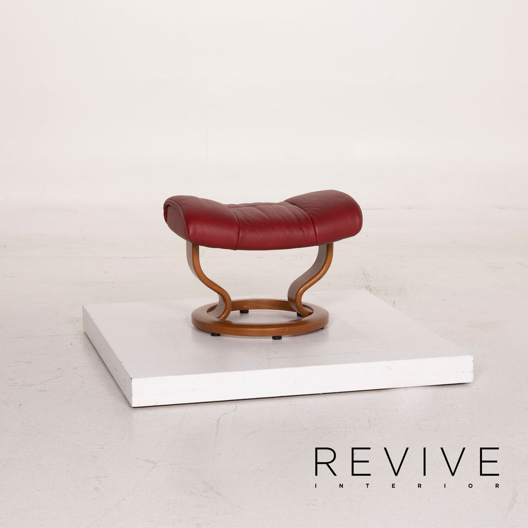 Stressless Mayfair Leder Sessel Rot inkl. Hocker Relaxfunktion #14692
