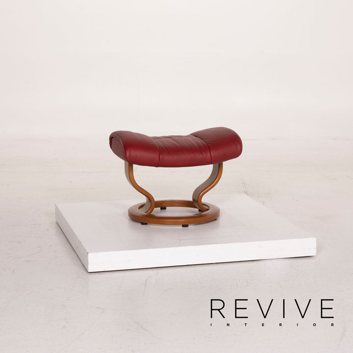 Stressless Mayfair Leder Sessel Rot inkl. Hocker Relaxfunktion #14692