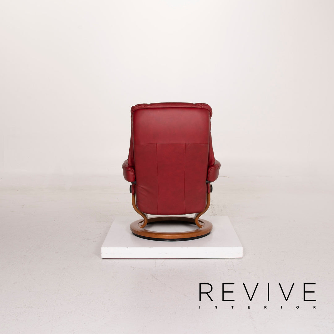Stressless Mayfair Leder Sessel Rot inkl. Hocker Relaxfunktion #14692
