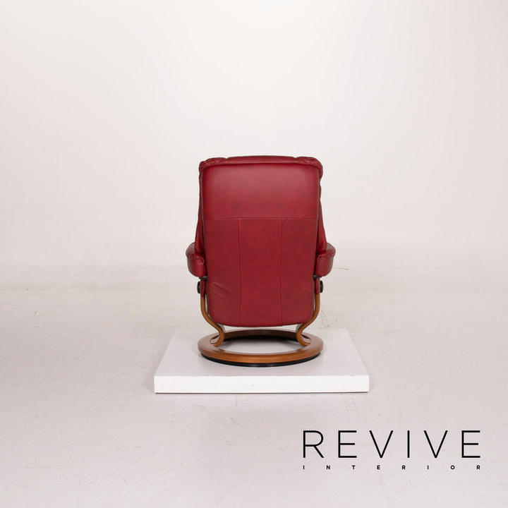Stressless Mayfair Leder Sessel Rot inkl. Hocker Relaxfunktion #14692