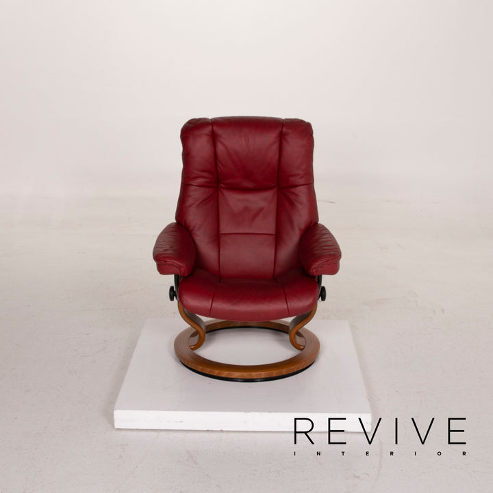 Stressless Mayfair Leder Sessel Rot inkl. Hocker Relaxfunktion #14692
