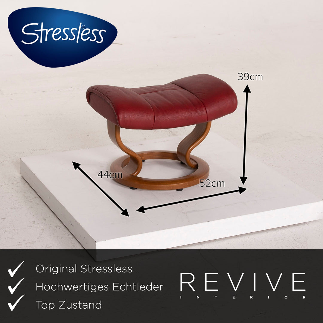 Stressless Mayfair Leder Sessel Rot inkl. Hocker Relaxfunktion #14692
