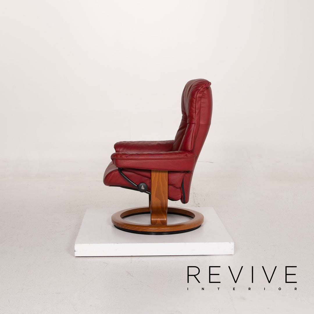 Stressless Mayfair Leder Sessel Rot inkl. Hocker Relaxfunktion #14692
