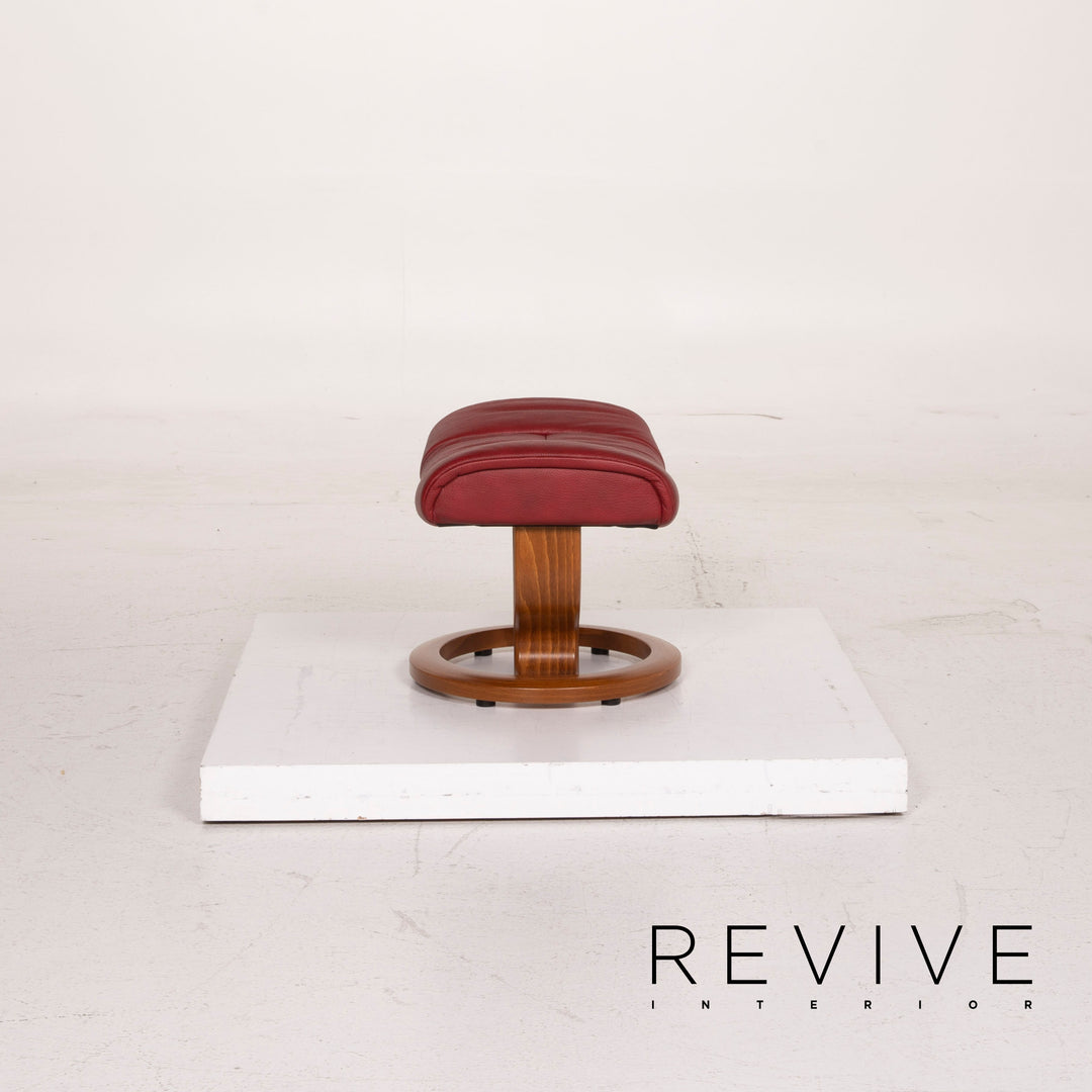 Stressless Mayfair Leder Sessel Rot inkl. Hocker Relaxfunktion #14692