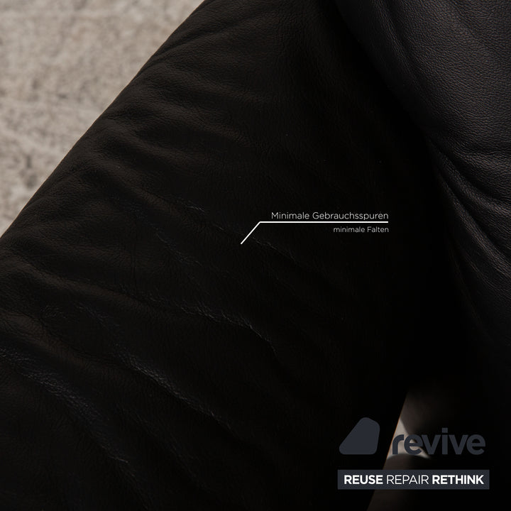 Stressless Mayfair Leder Sessel Schwarz Größe S Relaxfunktion inkl. Hocker inkl. Erhöhungsring