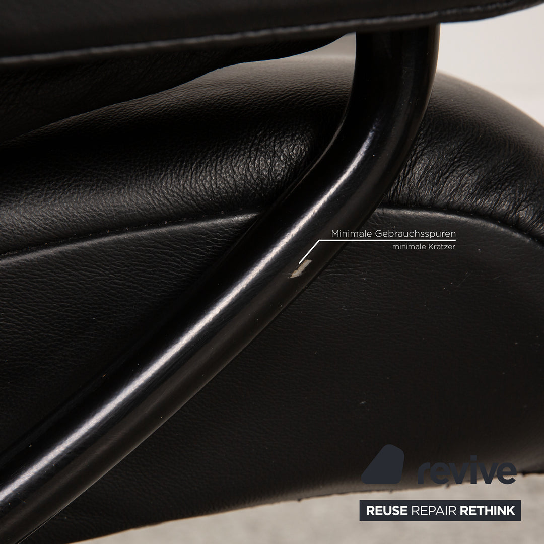 Stressless Mayfair Leder Sessel Schwarz Größe S Relaxfunktion inkl. Hocker inkl. Erhöhungsring