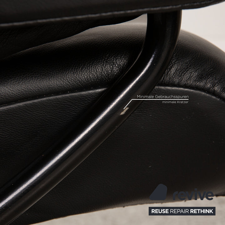 Stressless Mayfair Leder Sessel Schwarz Größe S Relaxfunktion inkl. Hocker inkl. Erhöhungsring