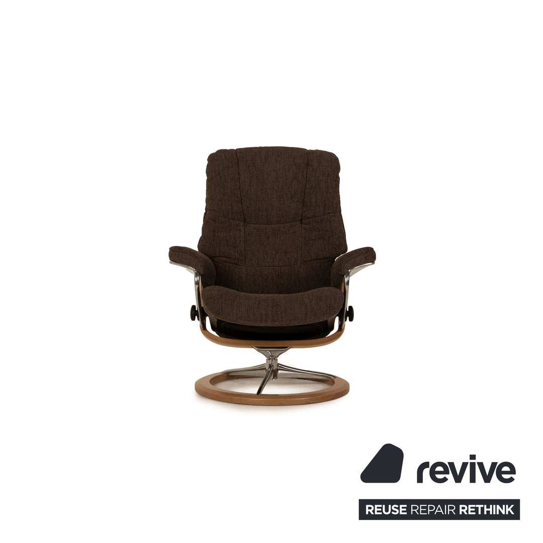 Stressless Mayfair Sessel Garnitur Stoff Grau inkl. Hocker