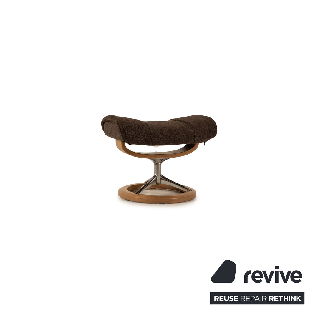 Stressless Mayfair Sessel Garnitur Stoff Grau inkl. Hocker