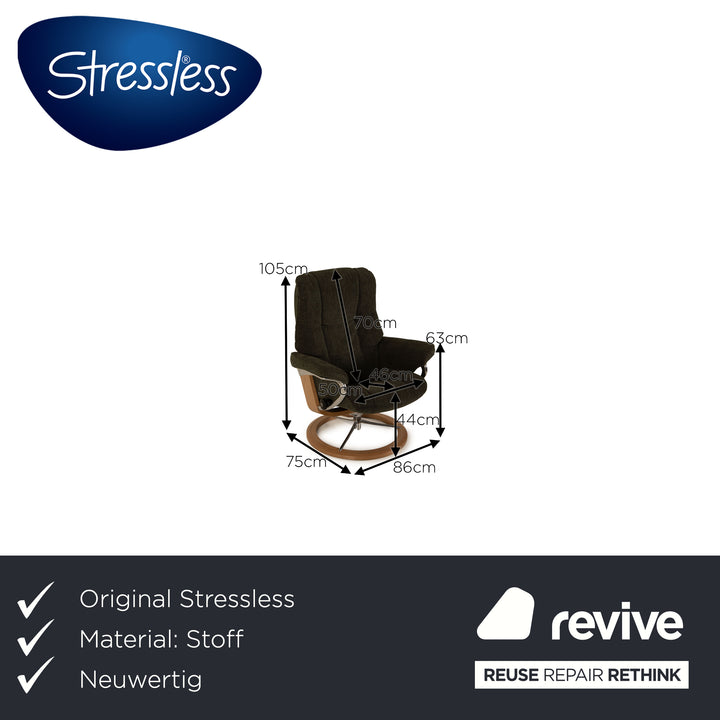 Stressless Mayfair Sessel Stoff Grün Größe S inkl. Hocker
