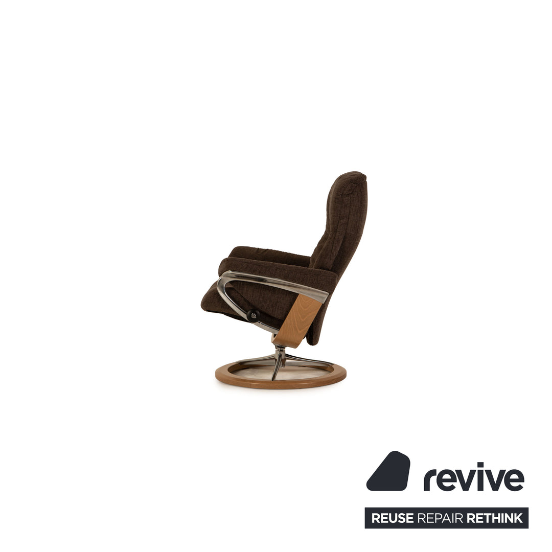 Stressless Mayfair Sessel Stoff Braun Größe S inkl. Hocker