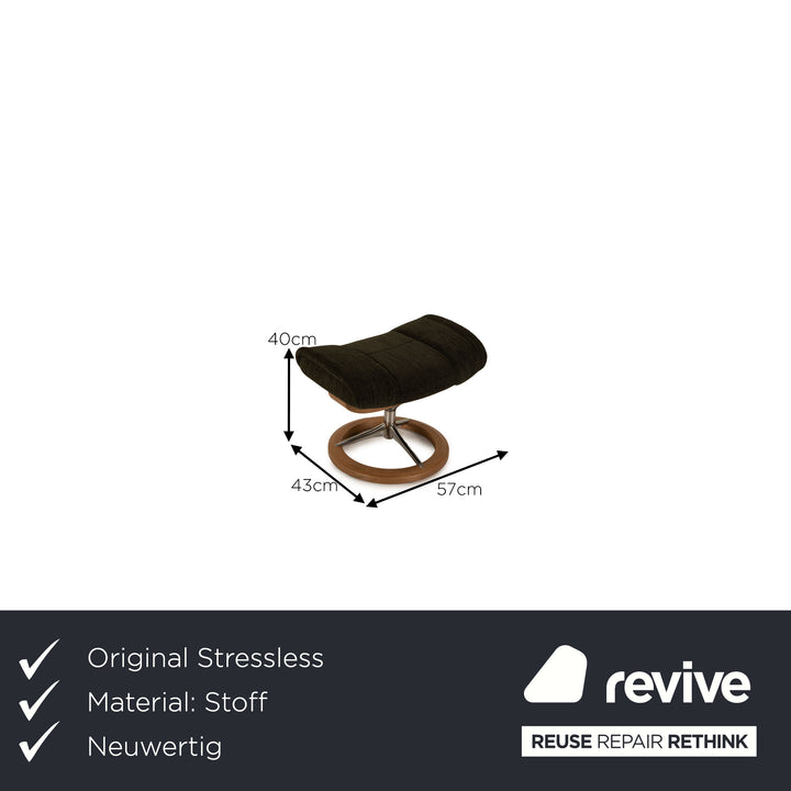 Stressless Mayfair Sessel Stoff Grün Größe S inkl. Hocker