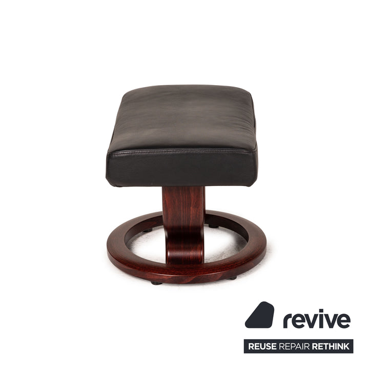 Stressless Memphis Leder Sessel Schwarz inkl. Hocker Funktion Relaxfunktion