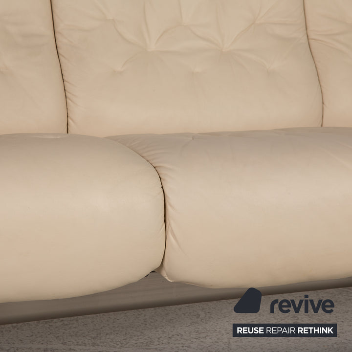 Stressless Metropolitan Leder Sofa Creme Dreisitzer Couch Funktion Relaxfunktion