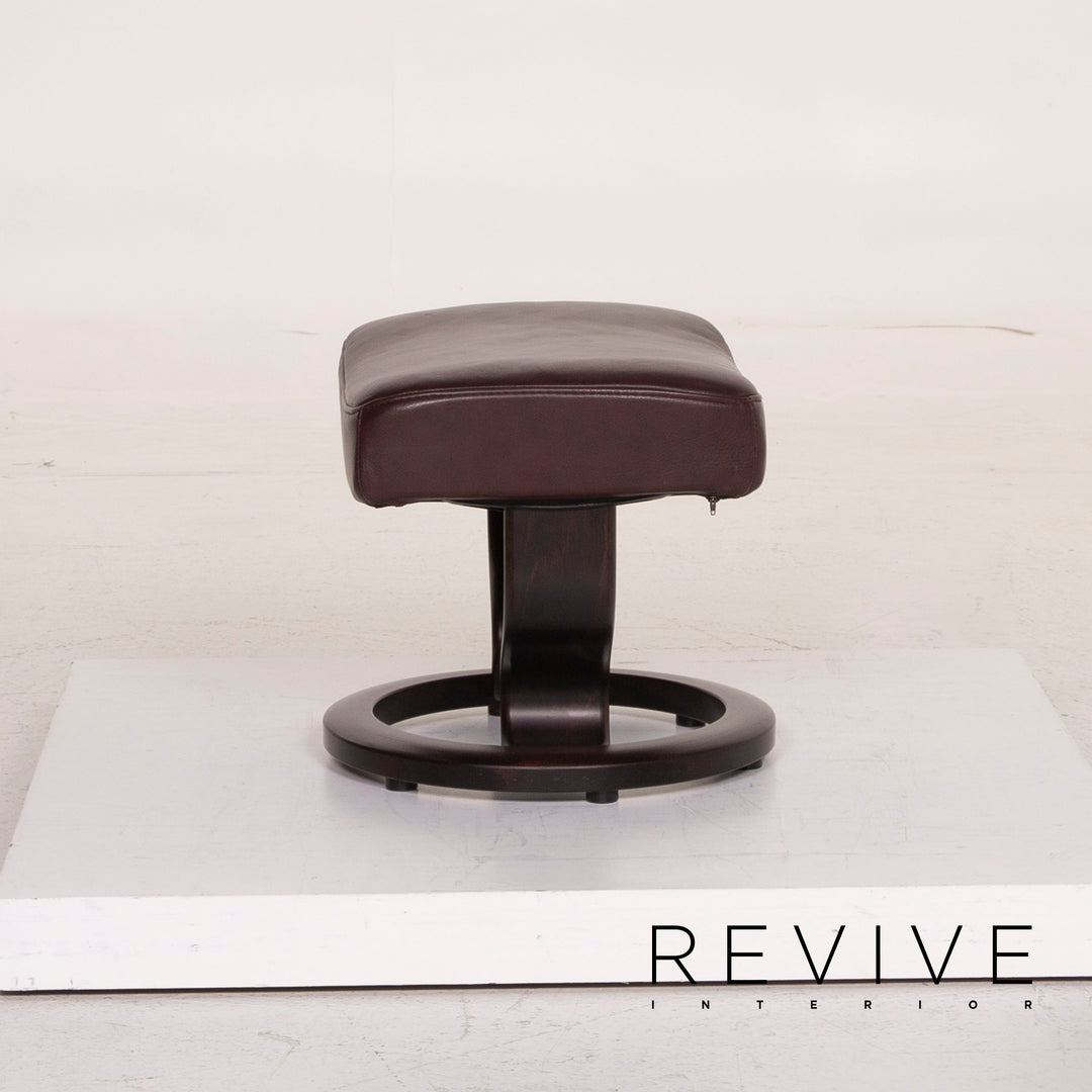 Stressless Orion Leder Sessel Aubergine Größe M inkl. Hocker Relaxfunktion #15188