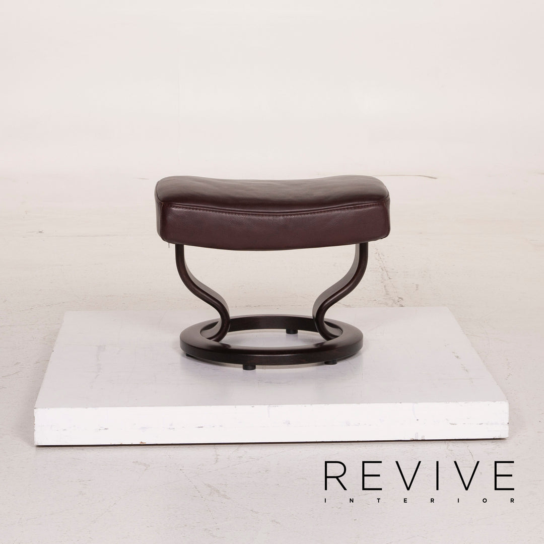 Stressless Orion Leder Sessel Aubergine Größe M inkl. Hocker Relaxfunktion #15188