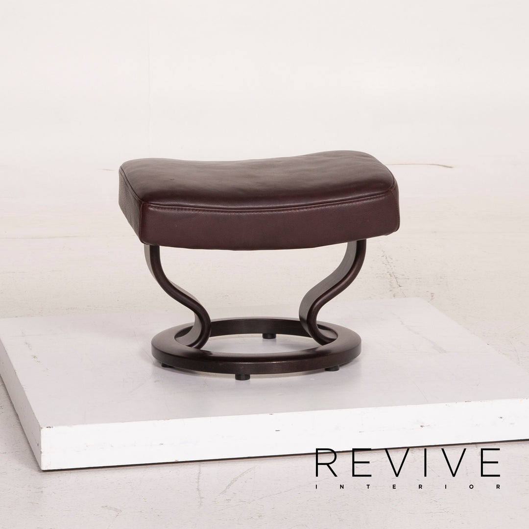 Stressless Orion Leder Sessel Aubergine Größe M inkl. Hocker Relaxfunktion #15188