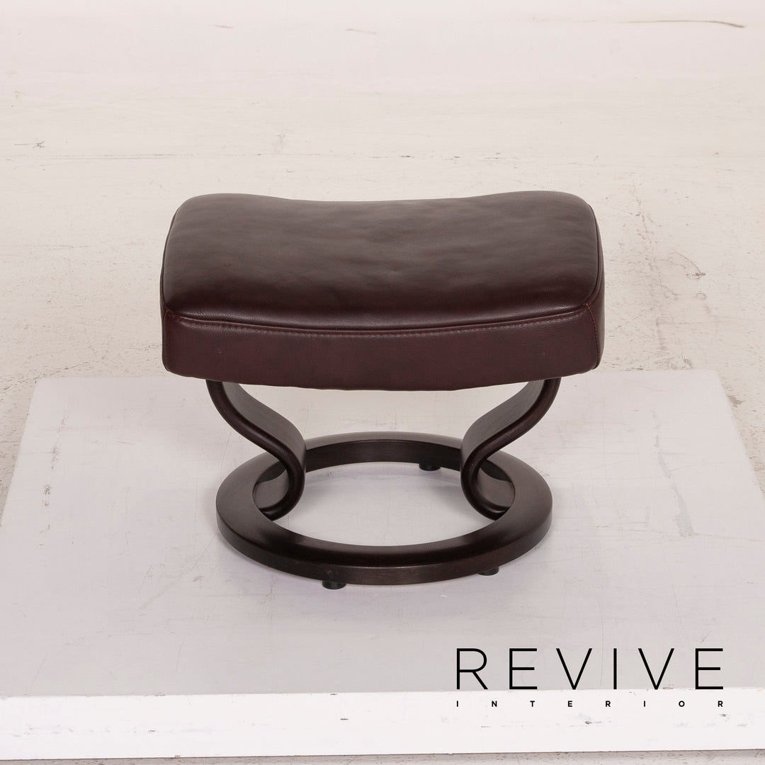 Stressless Orion Leder Sessel Aubergine Größe M inkl. Hocker Relaxfunktion #15188