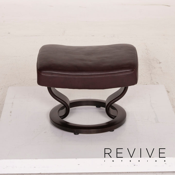 Stressless Orion Leder Sessel Aubergine Größe M inkl. Hocker Relaxfunktion #15188