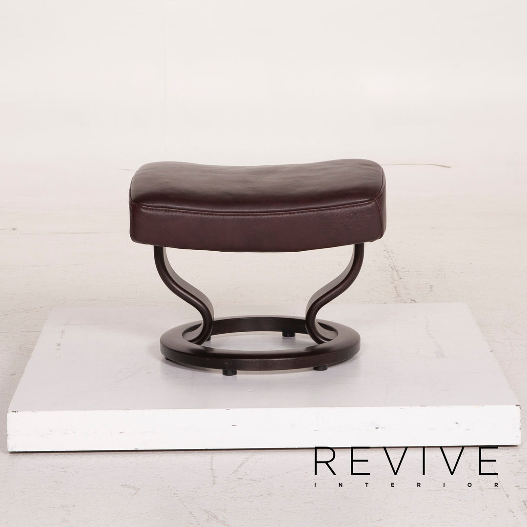 Stressless Orion Leder Sessel Aubergine Größe M inkl. Hocker Relaxfunktion #15188