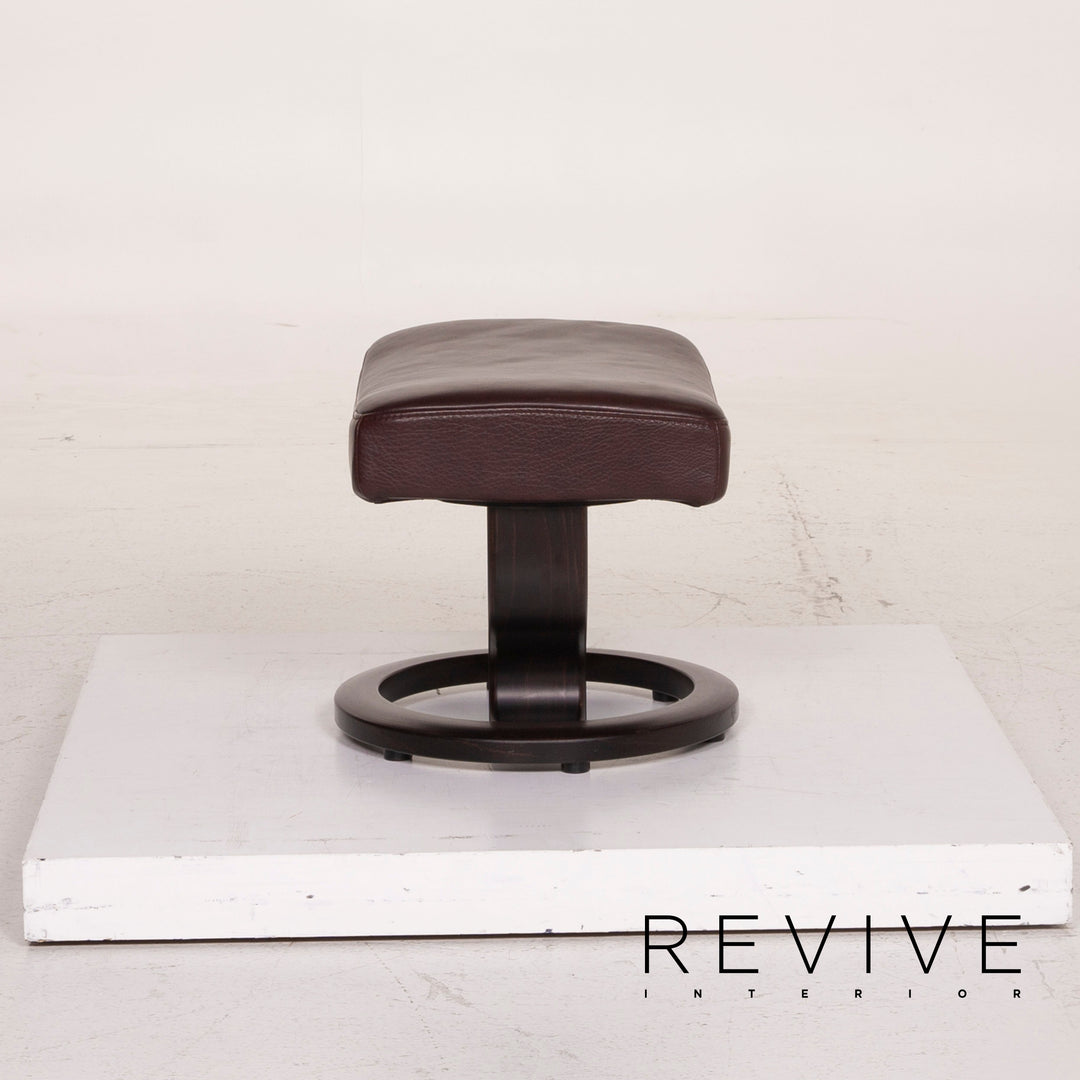Stressless Orion Leder Sessel Aubergine Größe M inkl. Hocker Relaxfunktion #15188