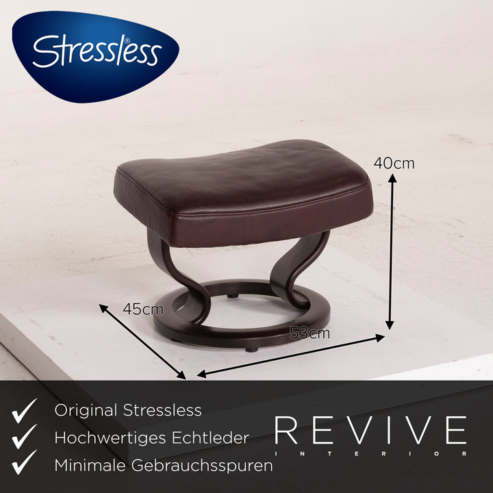 Stressless Orion Leder Sessel Aubergine Größe M inkl. Hocker Relaxfunktion #15188