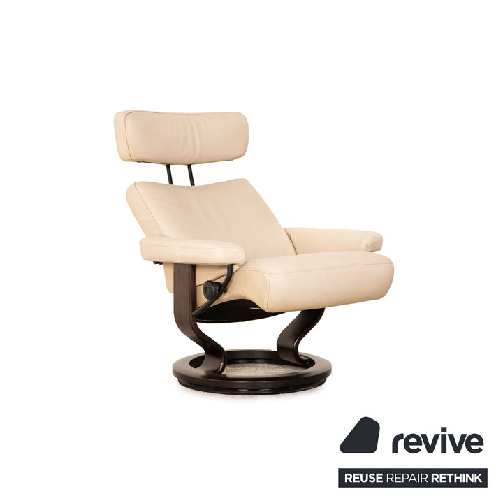 Stressless Orion Leder Sessel Creme manuelle Funktion Größe M