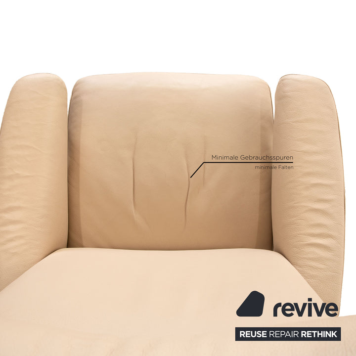 Stressless Orion Leder Sessel Creme manuelle Funktion Größe M