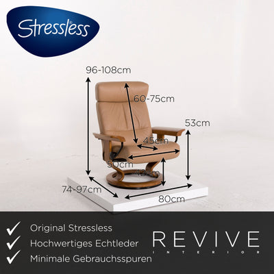 Stressless Orion Leder Sessel inkl. Hocker Braun Relaxfunktion Funktion #12517