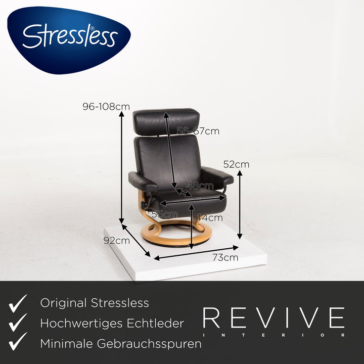 Stressless Orion Leder Sessel Schwarz Funktion Relaxsessel #12881