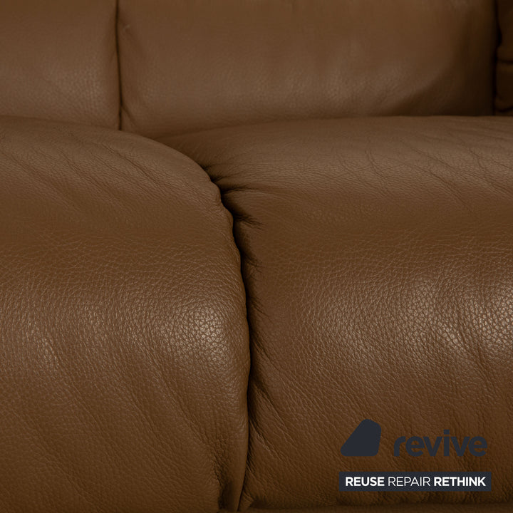 Stressless Oslo Leder Dreisitzer Braun Taupe Sofa Couch