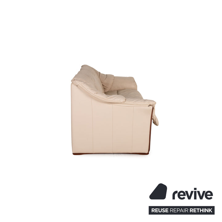 Stressless Oslo Leder Sofa Creme Dreisitzer Couch