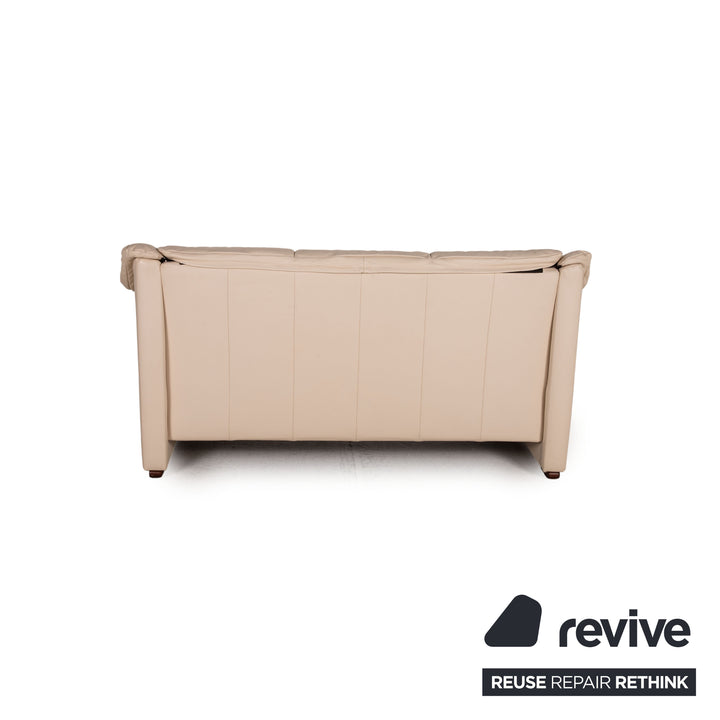 Stressless Oslo Leder Sofa Creme Dreisitzer Couch